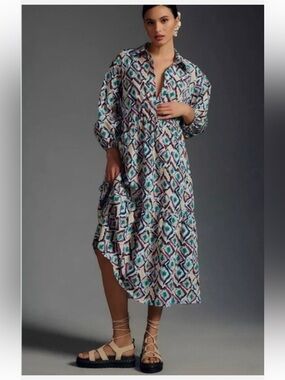 Maeve by Anthropologie The Bettina Tiered Shirt Dress